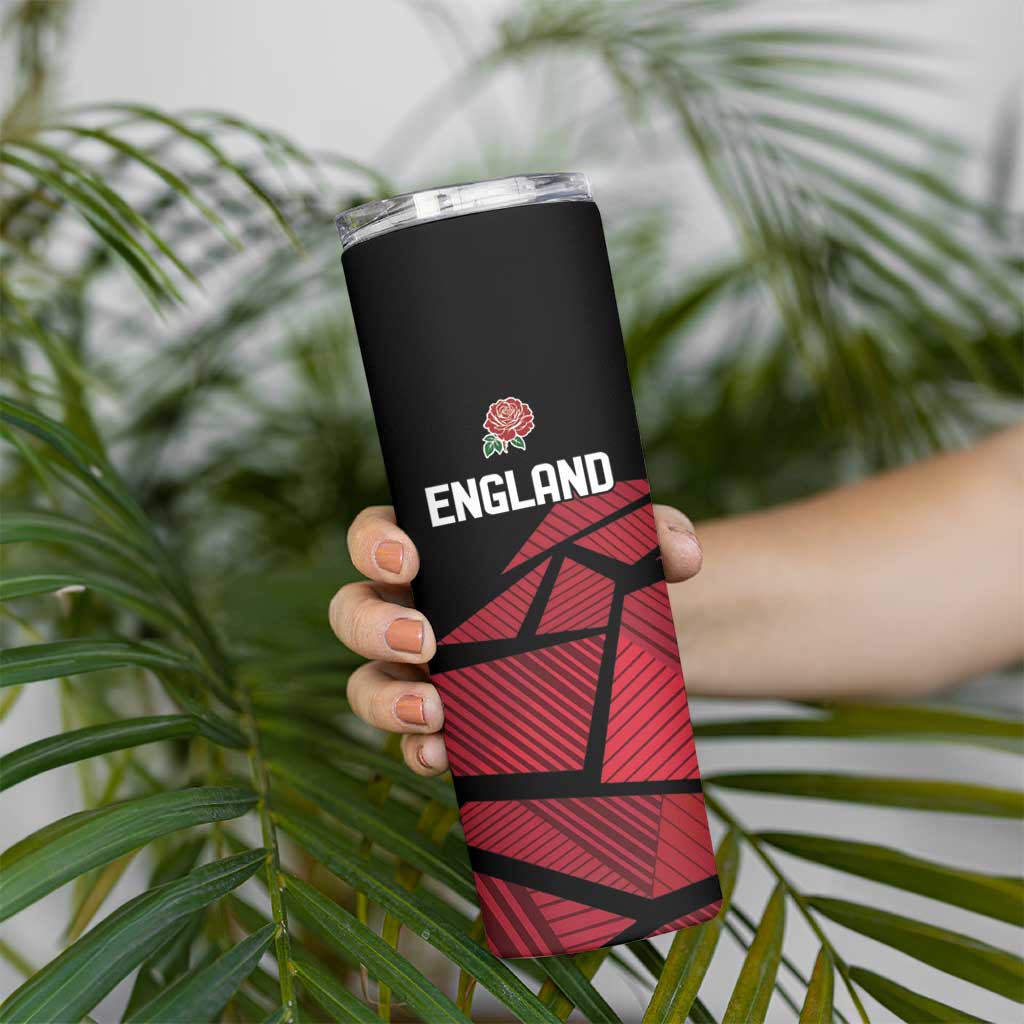 England Rugby Custom Skinny Tumbler Red Roses Go Champion - Wonder Print Shop