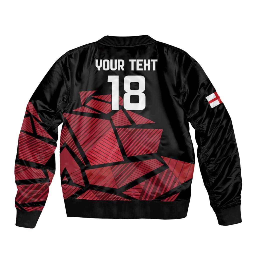 England Rugby Custom Sleeve Zip Bomber Jacket Red Roses Go Champion - Wonder Print Shop