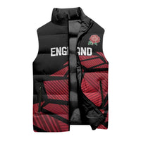 England Rugby Custom Sleeveless Puffer Jacket Red Roses Go Champion - Wonder Print Shop