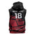 England Rugby Custom Sleeveless Zip Hoodie Red Roses Go Champion - Wonder Print Shop