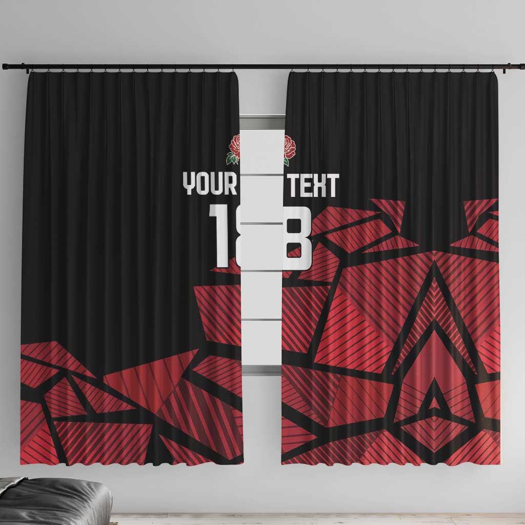 England Rugby Custom Window Curtain Red Roses Go Champion - Wonder Print Shop