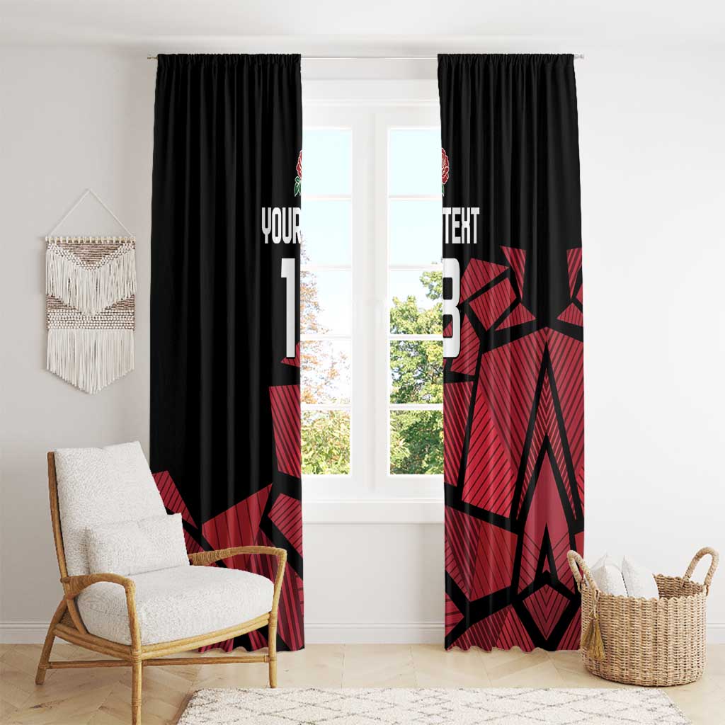 England Rugby Custom Window Curtain Red Roses Go Champion - Wonder Print Shop