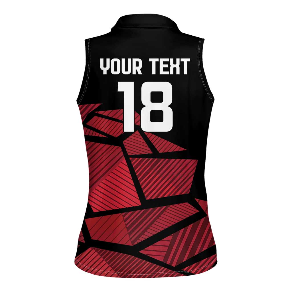 England Rugby Custom Women Sleeveless Polo Shirt Red Roses Go Champion - Wonder Print Shop