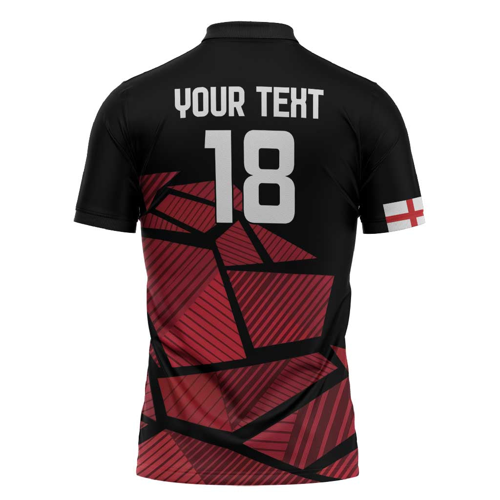 England Rugby Custom Zipper Polo Shirt Red Roses Go Champion - Wonder Print Shop