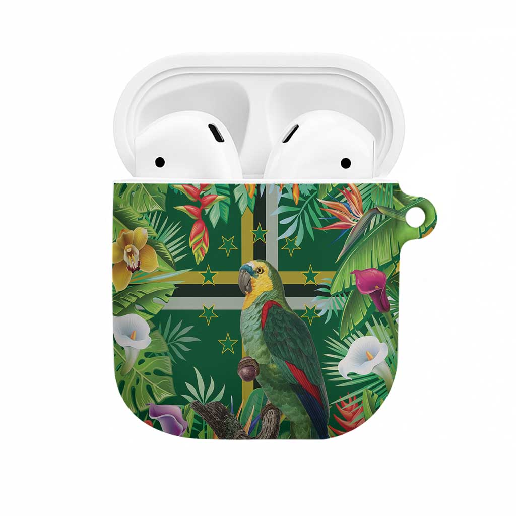 Dominica Sisserou Parrot AirPods Case Tropical Flower Flag Style - Wonder Print Shop