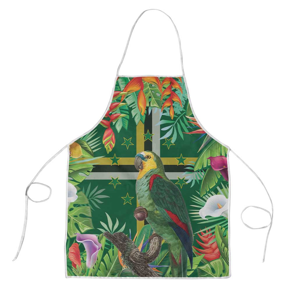 Dominica Sisserou Parrot Apron Tropical Flower Flag Style - Wonder Print Shop