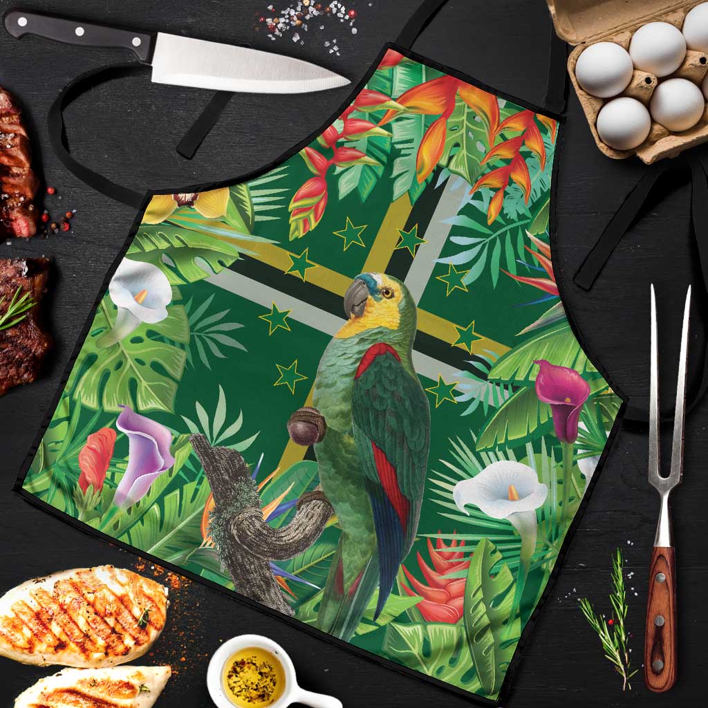 Dominica Sisserou Parrot Apron Tropical Flower Flag Style - Wonder Print Shop