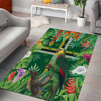 Dominica Sisserou Parrot Area Rug Tropical Flower Flag Style - Wonder Print Shop