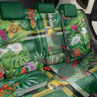 Dominica Sisserou Parrot Back Car Seat Cover Tropical Flower Flag Style - Wonder Print Shop