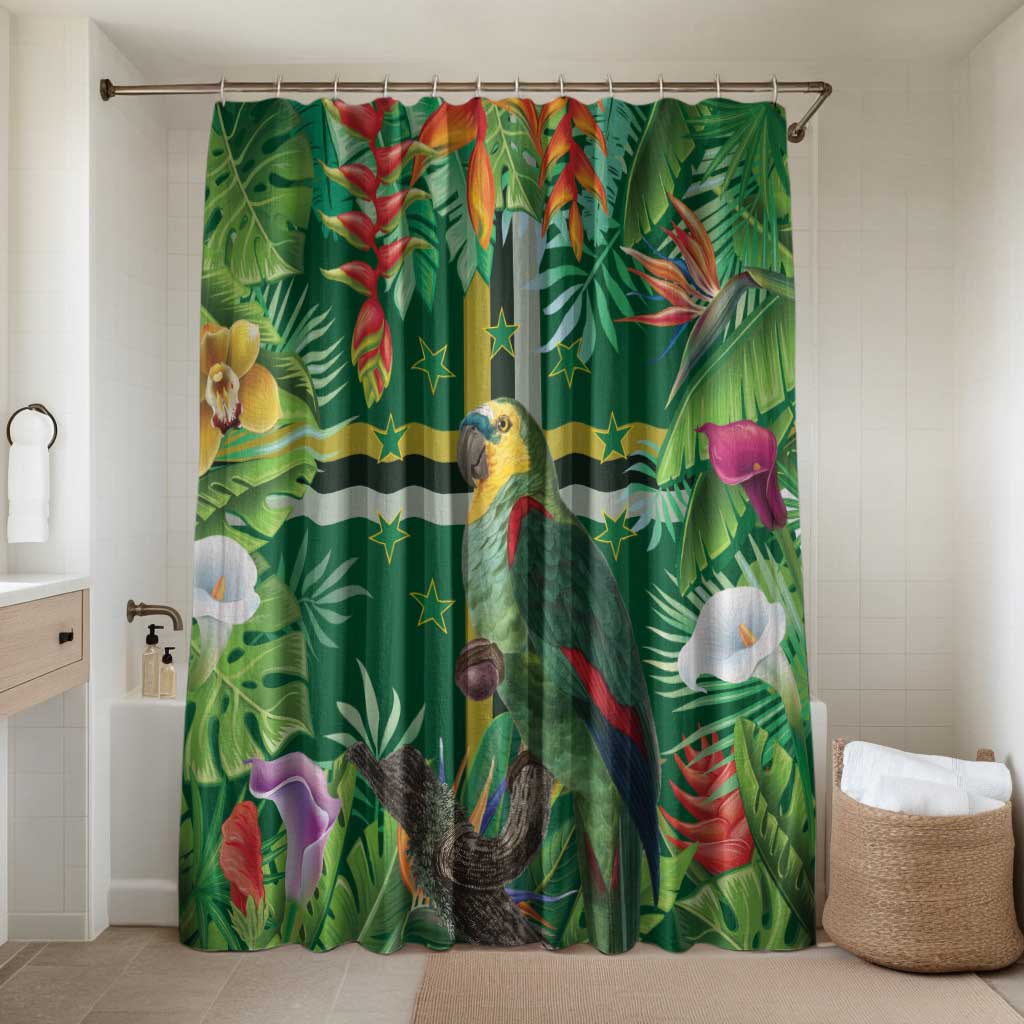 Dominica Sisserou Parrot Bathroom Set Tropical Flower Flag Style - Wonder Print Shop
