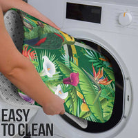 Dominica Sisserou Parrot Bathroom Set Tropical Flower Flag Style - Wonder Print Shop