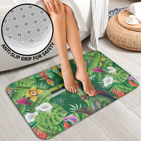 Dominica Sisserou Parrot Bathroom Set Tropical Flower Flag Style - Wonder Print Shop