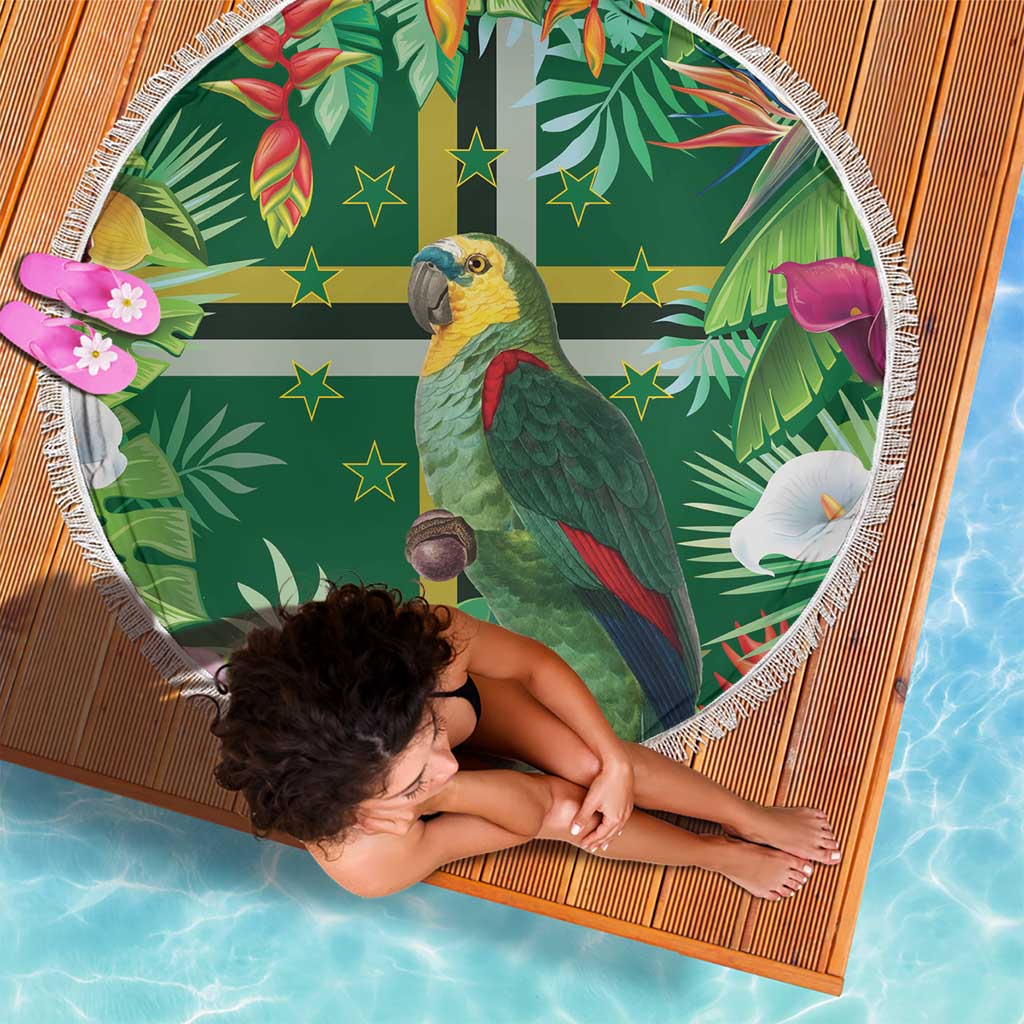 Dominica Sisserou Parrot Beach Blanket Tropical Flower Flag Style - Wonder Print Shop
