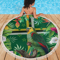 Dominica Sisserou Parrot Beach Blanket Tropical Flower Flag Style - Wonder Print Shop