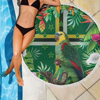 Dominica Sisserou Parrot Beach Blanket Tropical Flower Flag Style - Wonder Print Shop