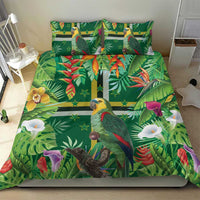 Dominica Sisserou Parrot Bedding Set Tropical Flower Flag Style - Wonder Print Shop