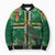 Dominica Sisserou Parrot Bomber Puffer Jacket Tropical Flower Flag Style - Wonder Print Shop