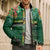 Dominica Sisserou Parrot Bomber Puffer Jacket Tropical Flower Flag Style - Wonder Print Shop