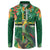 Dominica Sisserou Parrot Button Sweatshirt Tropical Flower Flag Style - Wonder Print Shop
