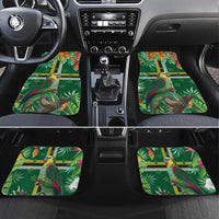 Dominica Sisserou Parrot Car Mats Tropical Flower Flag Style - Wonder Print Shop