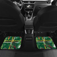 Dominica Sisserou Parrot Car Mats Tropical Flower Flag Style - Wonder Print Shop