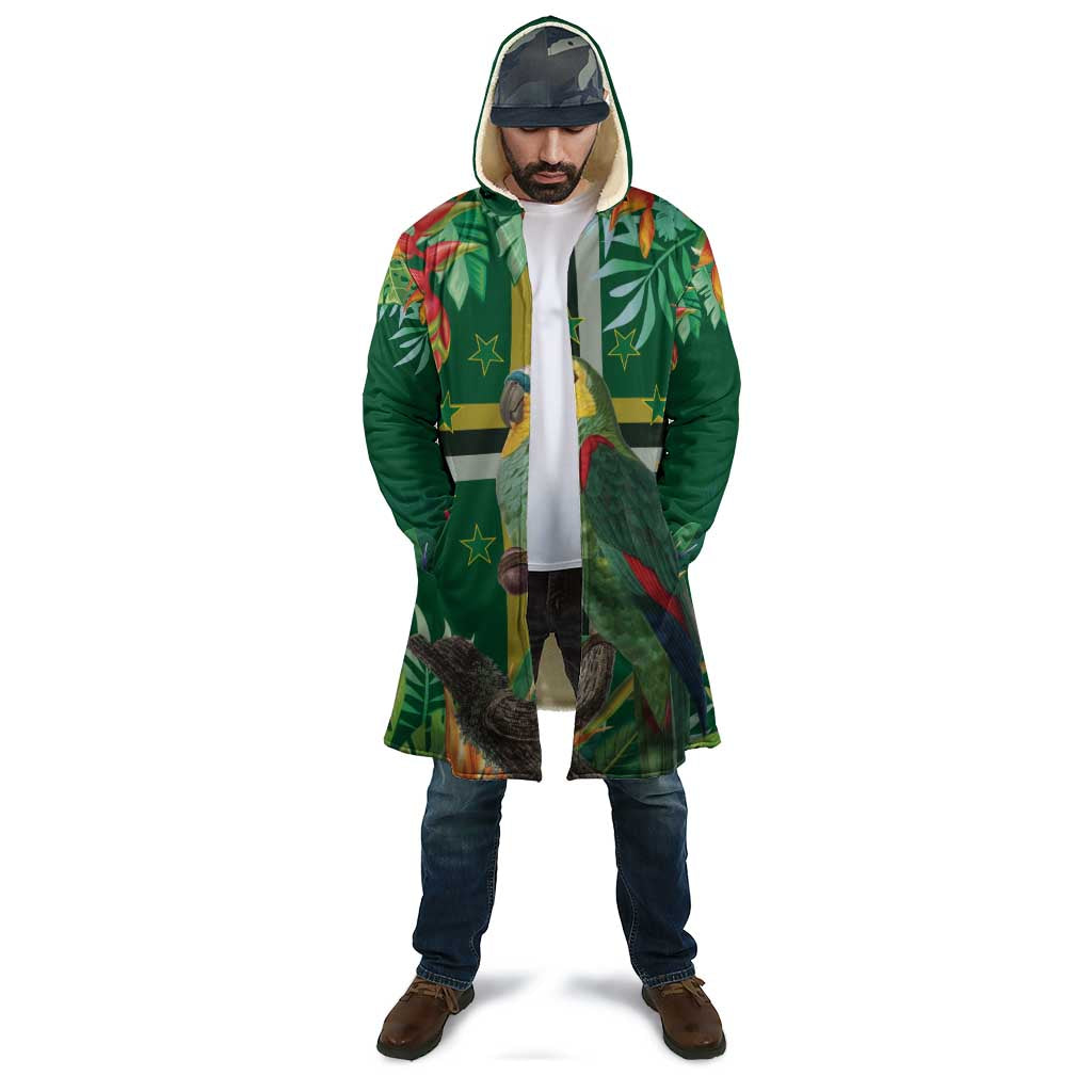 Dominica Sisserou Parrot Cloak Tropical Flower Flag Style - Wonder Print Shop