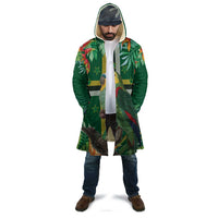 Dominica Sisserou Parrot Cloak Tropical Flower Flag Style - Wonder Print Shop