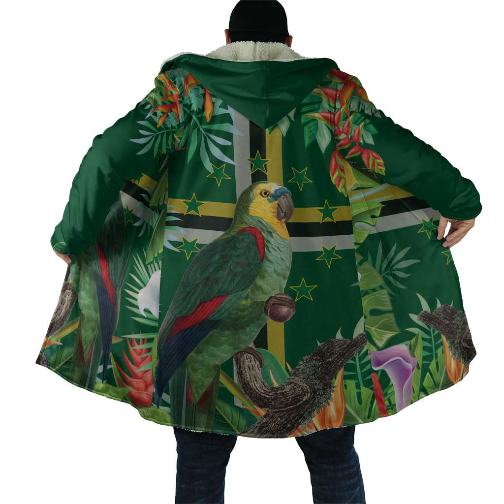 Dominica Sisserou Parrot Cloak Tropical Flower Flag Style - Wonder Print Shop