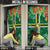 Dominica Sisserou Parrot Door Cover Tropical Flower Flag Style - Wonder Print Shop