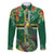 Dominica Sisserou Parrot Family Matching Long Sleeve Bodycon Dress and Hawaiian Shirt Tropical Flower Flag Style - Wonder Print Shop