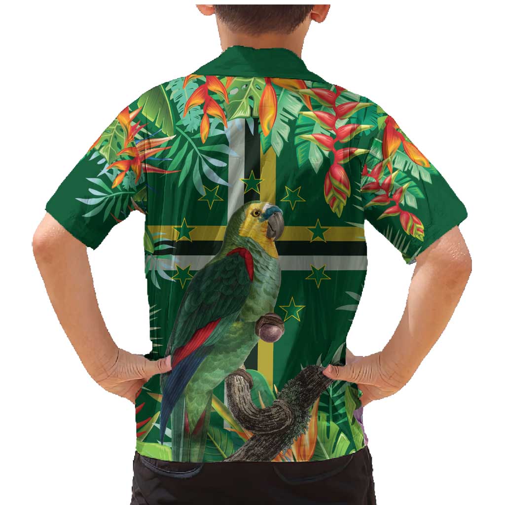Dominica Sisserou Parrot Family Matching Mermaid Dress and Hawaiian Shirt Tropical Flower Flag Style - Wonder Print Shop