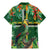 Dominica Sisserou Parrot Family Matching Mermaid Dress and Hawaiian Shirt Tropical Flower Flag Style - Wonder Print Shop
