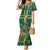 Dominica Sisserou Parrot Family Matching Mermaid Dress and Hawaiian Shirt Tropical Flower Flag Style - Wonder Print Shop