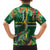 Dominica Sisserou Parrot Family Matching Off The Shoulder Long Sleeve Dress and Hawaiian Shirt Tropical Flower Flag Style - Wonder Print Shop