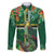 Dominica Sisserou Parrot Family Matching Off The Shoulder Long Sleeve Dress and Hawaiian Shirt Tropical Flower Flag Style - Wonder Print Shop