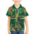 Dominica Sisserou Parrot Family Matching Off The Shoulder Long Sleeve Dress and Hawaiian Shirt Tropical Flower Flag Style - Wonder Print Shop