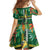 Dominica Sisserou Parrot Family Matching Off Shoulder Short Dress and Hawaiian Shirt Tropical Flower Flag Style - Wonder Print Shop