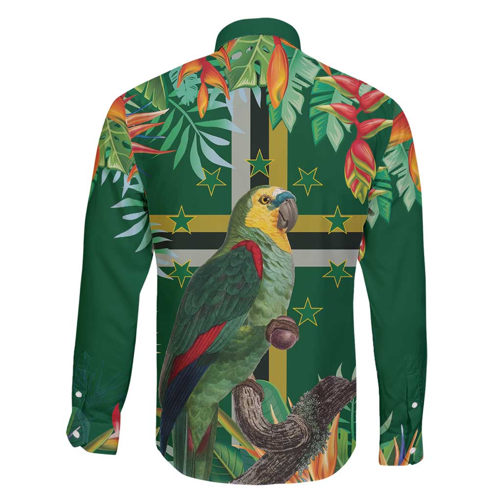 Dominica Sisserou Parrot Family Matching Short Sleeve Bodycon Dress and Hawaiian Shirt Tropical Flower Flag Style - Wonder Print Shop