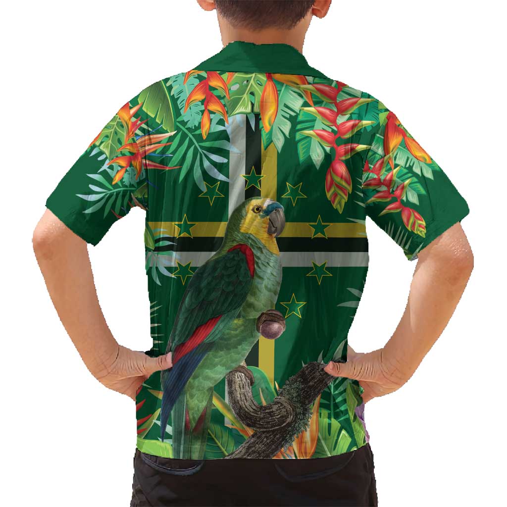 Dominica Sisserou Parrot Family Matching Summer Maxi Dress and Hawaiian Shirt Tropical Flower Flag Style - Wonder Print Shop