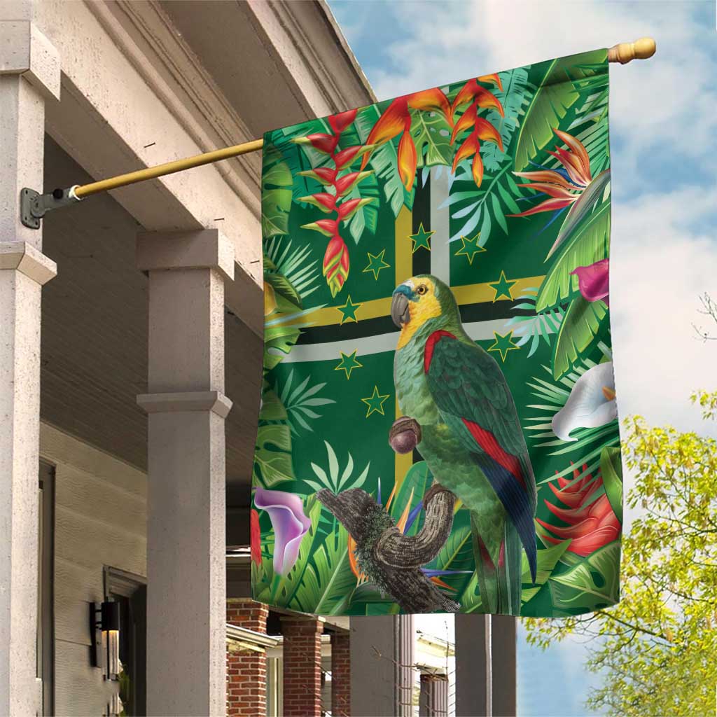 Dominica Sisserou Parrot Garden Flag Tropical Flower Flag Style - Wonder Print Shop