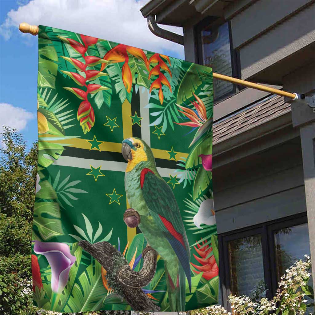 Dominica Sisserou Parrot Garden Flag Tropical Flower Flag Style - Wonder Print Shop