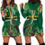Dominica Sisserou Parrot Hoodie Dress Tropical Flower Flag Style - Wonder Print Shop