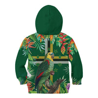 Dominica Sisserou Parrot Kid Hoodie Tropical Flower Flag Style - Wonder Print Shop