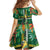 Dominica Sisserou Parrot Kid Short Sleeve Dress Tropical Flower Flag Style - Wonder Print Shop