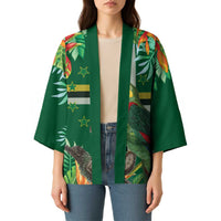 Dominica Sisserou Parrot Kimono Tropical Flower Flag Style - Wonder Print Shop