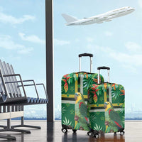 Dominica Sisserou Parrot Luggage Cover Tropical Flower Flag Style - Wonder Print Shop