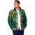 Dominica Sisserou Parrot Padded Jacket Tropical Flower Flag Style - Wonder Print Shop
