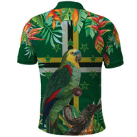 Dominica Sisserou Parrot Polo Shirt Tropical Flower Flag Style - Wonder Print Shop