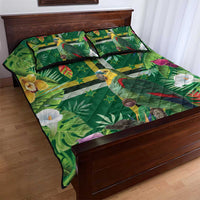 Dominica Sisserou Parrot Quilt Bed Set Tropical Flower Flag Style - Wonder Print Shop