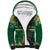 Dominica Sisserou Parrot Sherpa Hoodie Tropical Flower Flag Style - Wonder Print Shop